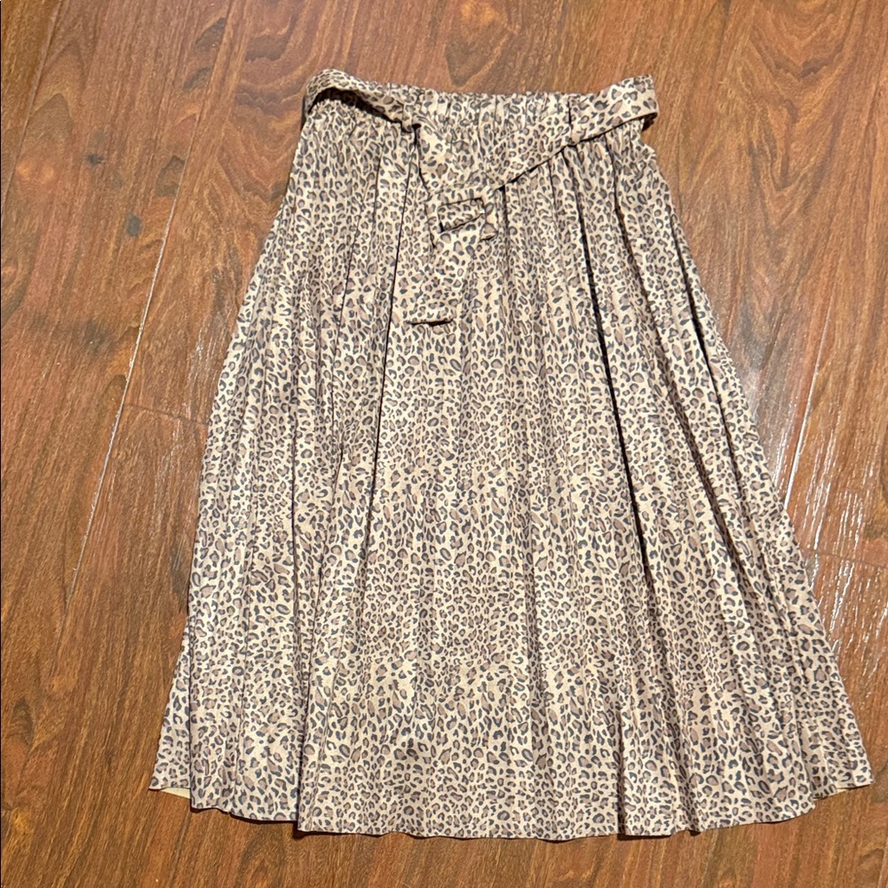 Alice Blue Animal Print Midi Skirt